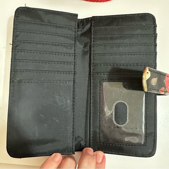 Women’s Red Leather Backpack & Floral Wallet - Picture 7 of 9